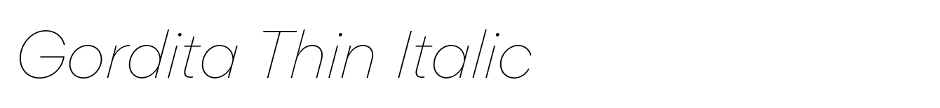 Gordita Thin Italic